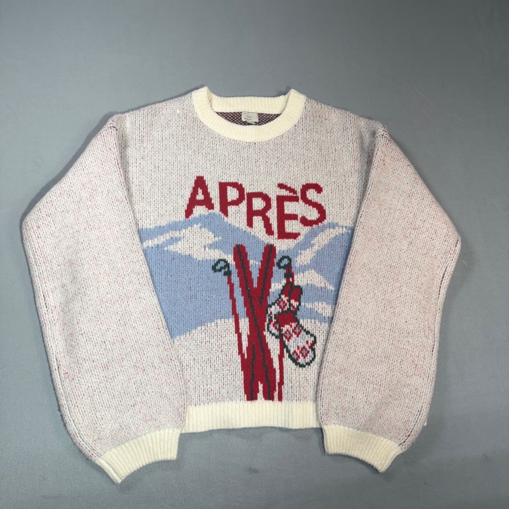 A New Day Après Ski Sweater Womens Large White Excellent